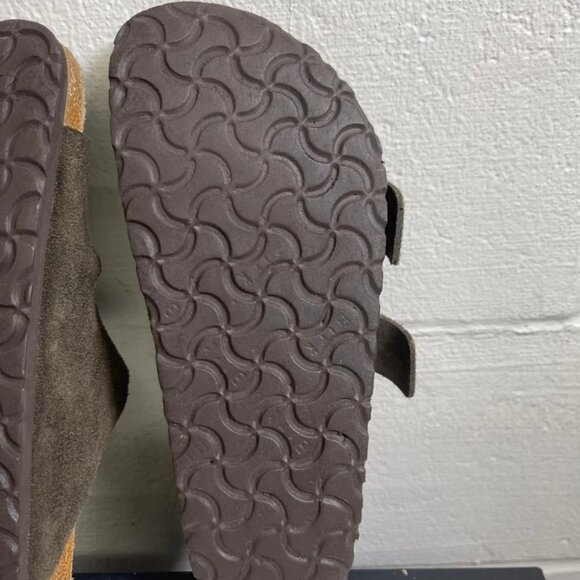 Birkenstock Arizona Brown Suede Slide Sandals Slip On Women's 38 EU/7 US - Picture 9 of 11